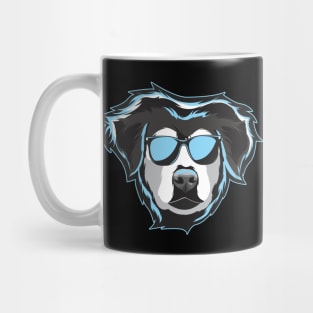 Goberian Glow: Casual Neon Artwork for Doggo Fans Mug